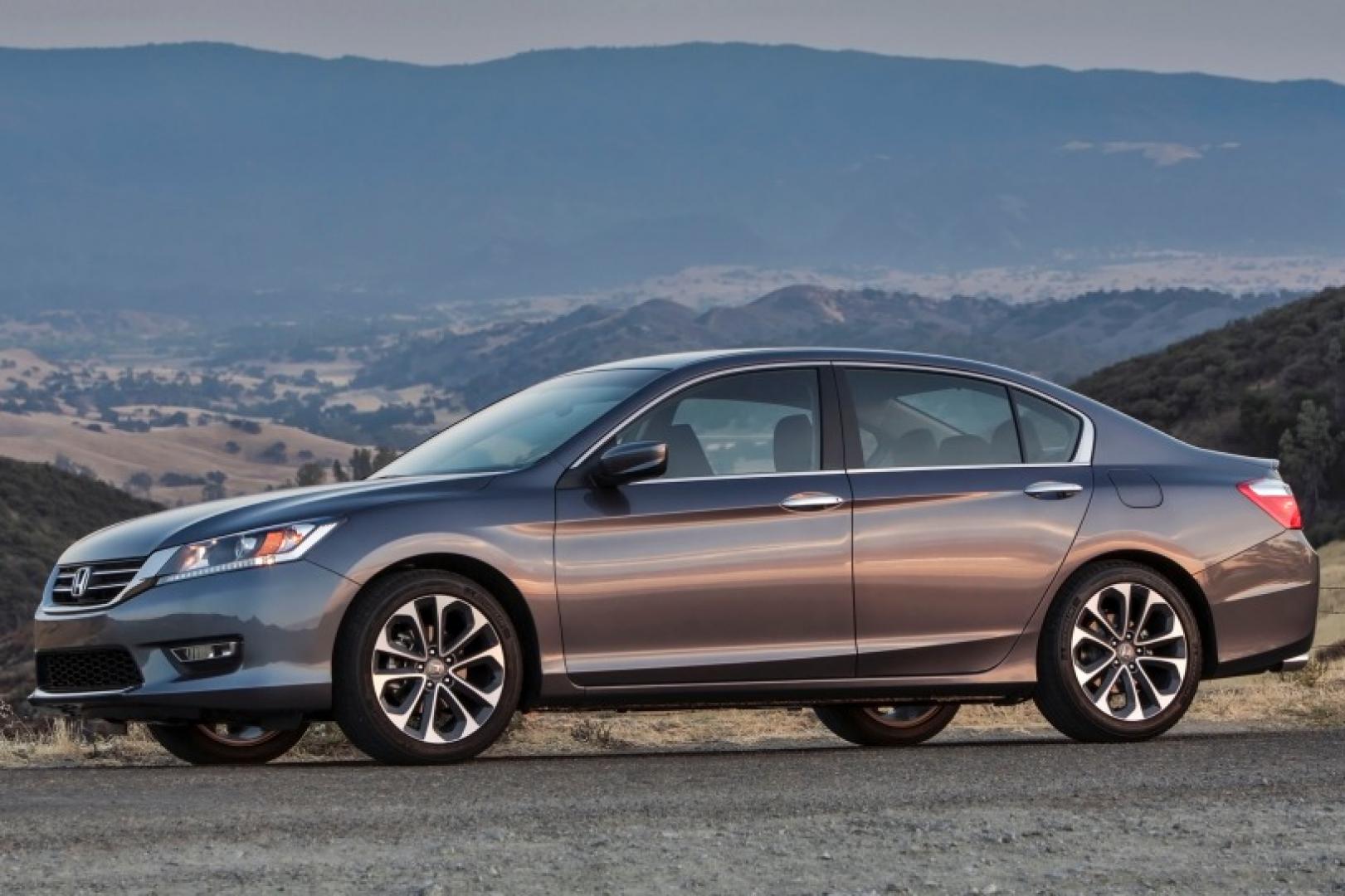 2014 Charcoal /Graphite Honda Accord Sport Sedan CVT (1HGCR2F54EA) with an 2.4L L4 DOHC 16V engine, Continuously Variable Transmission transmission, located at 3160 South Valley View Blvd, Las Vegas, NV, 89146, (888) 750-6845, 36.132458, -115.190247 - The 2014 Honda Accord earns top honors in the midsize sedan class with its mix of excellent packaging, superb fuel economy and rewarding performance. vehicle overview After last year's complete redesign, which resulted in a slimmer, more fuel-efficient Honda Accord with a higher-end cabin ambien - Photo#2