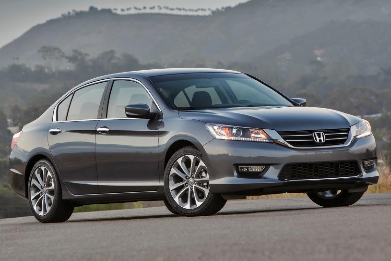 2014 Charcoal /Graphite Honda Accord Sport Sedan CVT (1HGCR2F54EA) with an 2.4L L4 DOHC 16V engine, Continuously Variable Transmission transmission, located at 3160 South Valley View Blvd, Las Vegas, NV, 89146, (888) 750-6845, 36.132458, -115.190247 - The 2014 Honda Accord earns top honors in the midsize sedan class with its mix of excellent packaging, superb fuel economy and rewarding performance. vehicle overview After last year's complete redesign, which resulted in a slimmer, more fuel-efficient Honda Accord with a higher-end cabin ambien - Photo#3